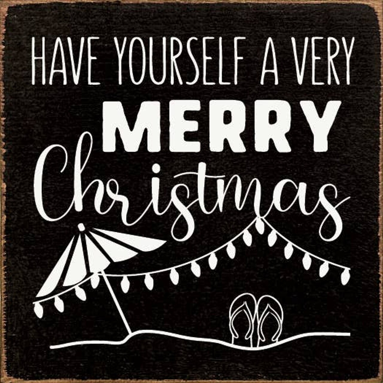 Edge Collections - 7" x 7" - Rustic Christmas Wooden Décor - 1 Piece